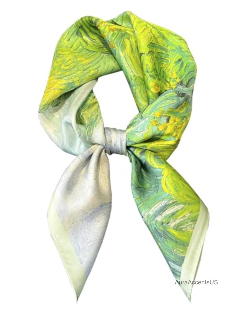 Polyester Satin Square Scarf Fashion Scarf Hair Bandana Lightweight 27.5x27.5